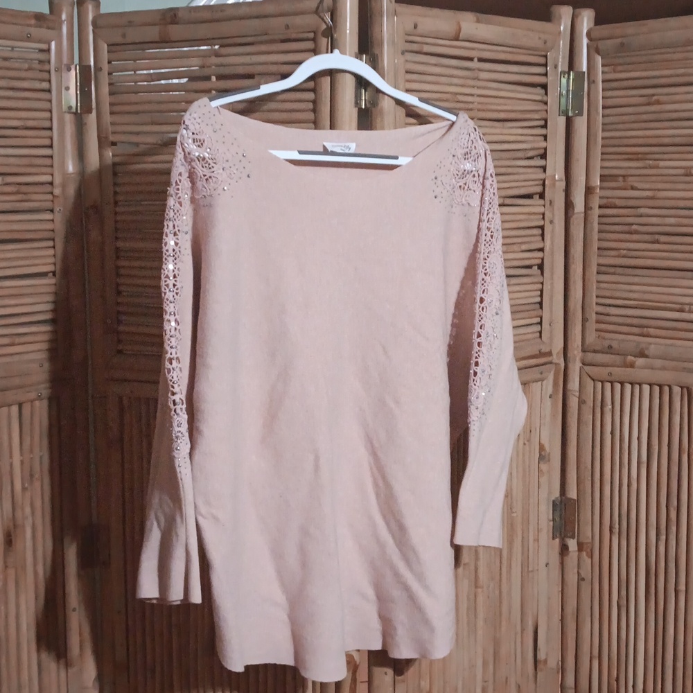 Beautiful Sweater with beautiful flowery arms